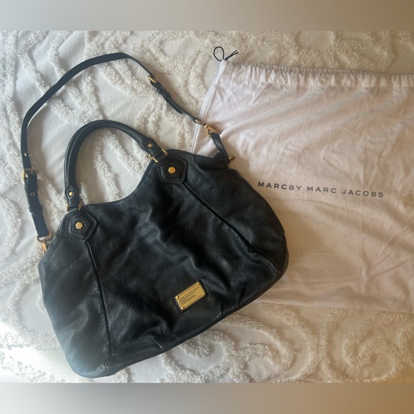 Marc by Marc Jacobs Black Leather Hobo Bag - Picture 1 of 11
